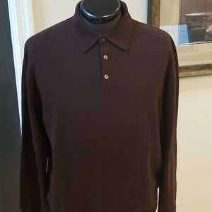 Cashmere Button Collar Sweater